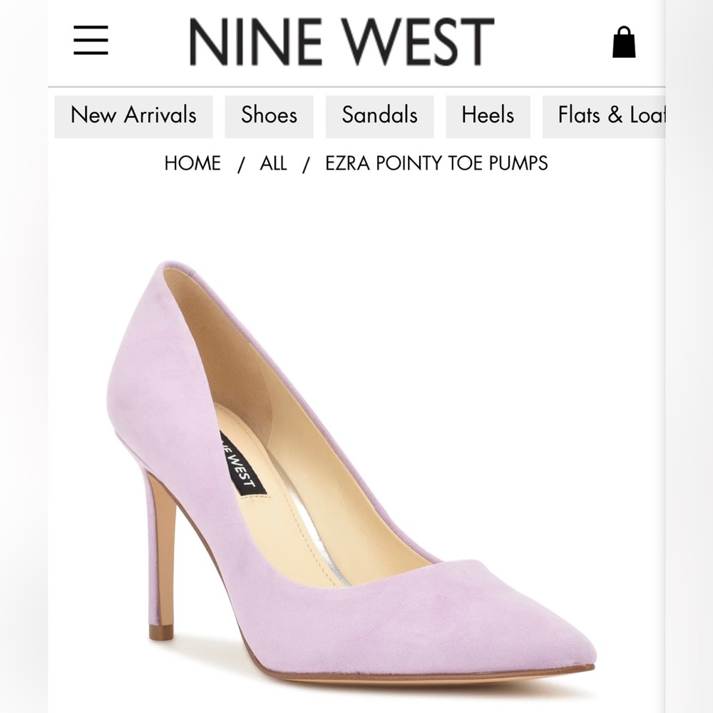 Ezra Pointy Toe Pumps Light Purple Suede 9M